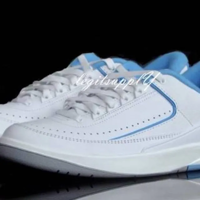 Nike air jordan 2 low unc university blue white cement grey