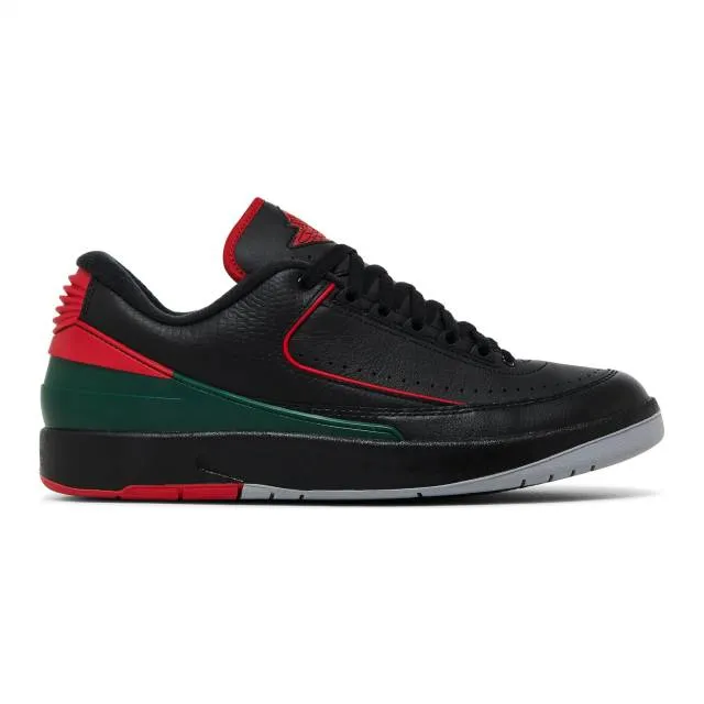 Nike air jordan 2 retro low (christmas/ black/ fire red/ fir/ cement grey) men us 8-13 dv9956-006