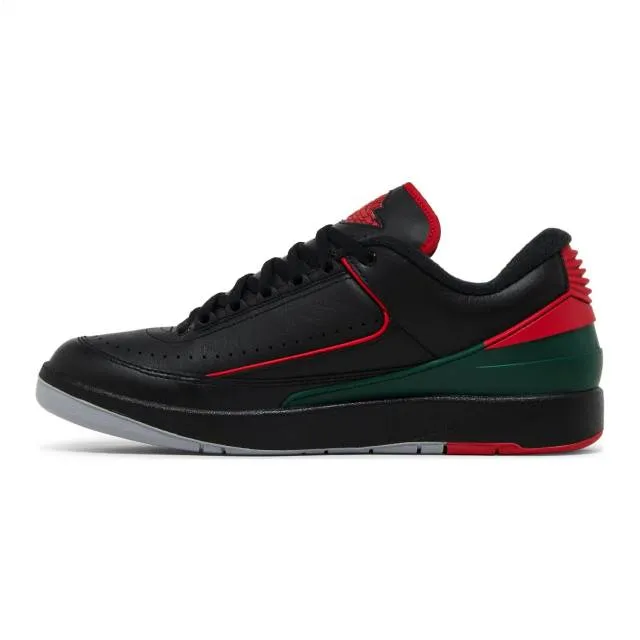 Nike air jordan 2 retro low (christmas/ black/ fire red/ fir/ cement grey) men us 8-13 dv9956-006