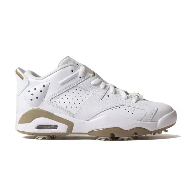 Nike air jordan 6 retro low golf (white khaki/ white/ khaki) men us 8-13 dv1376-100