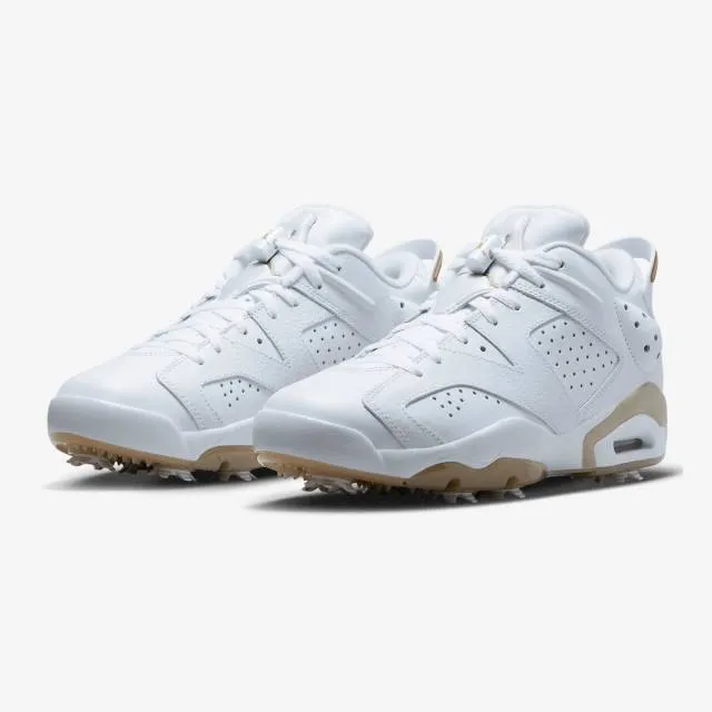 Nike air jordan 6 retro low golf (white khaki/ white/ khaki) men us 8-13 dv1376-100