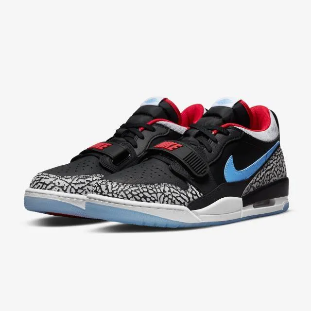 Nike air jordan legacy 312 low (chicago flag/ black/ valour blue/ university red/ wolf grey) men us