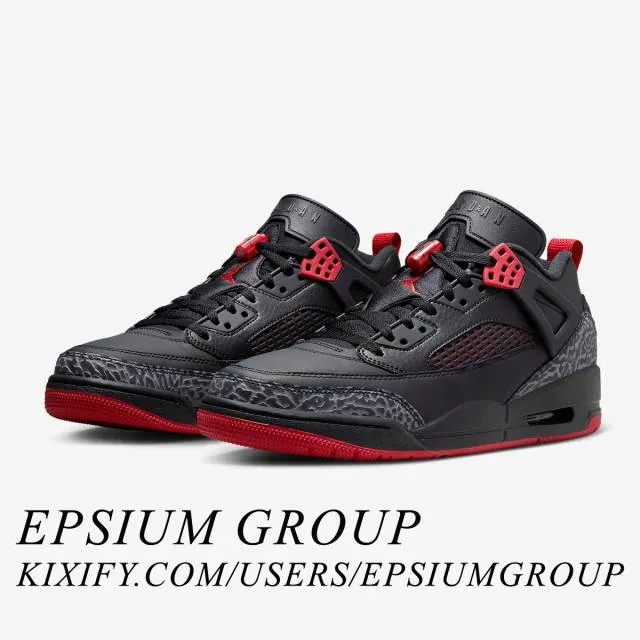 Nike air jordan spizike low (bred/ black/ gym red/ cool grey/ sail) men us 8-13 fq1759-006