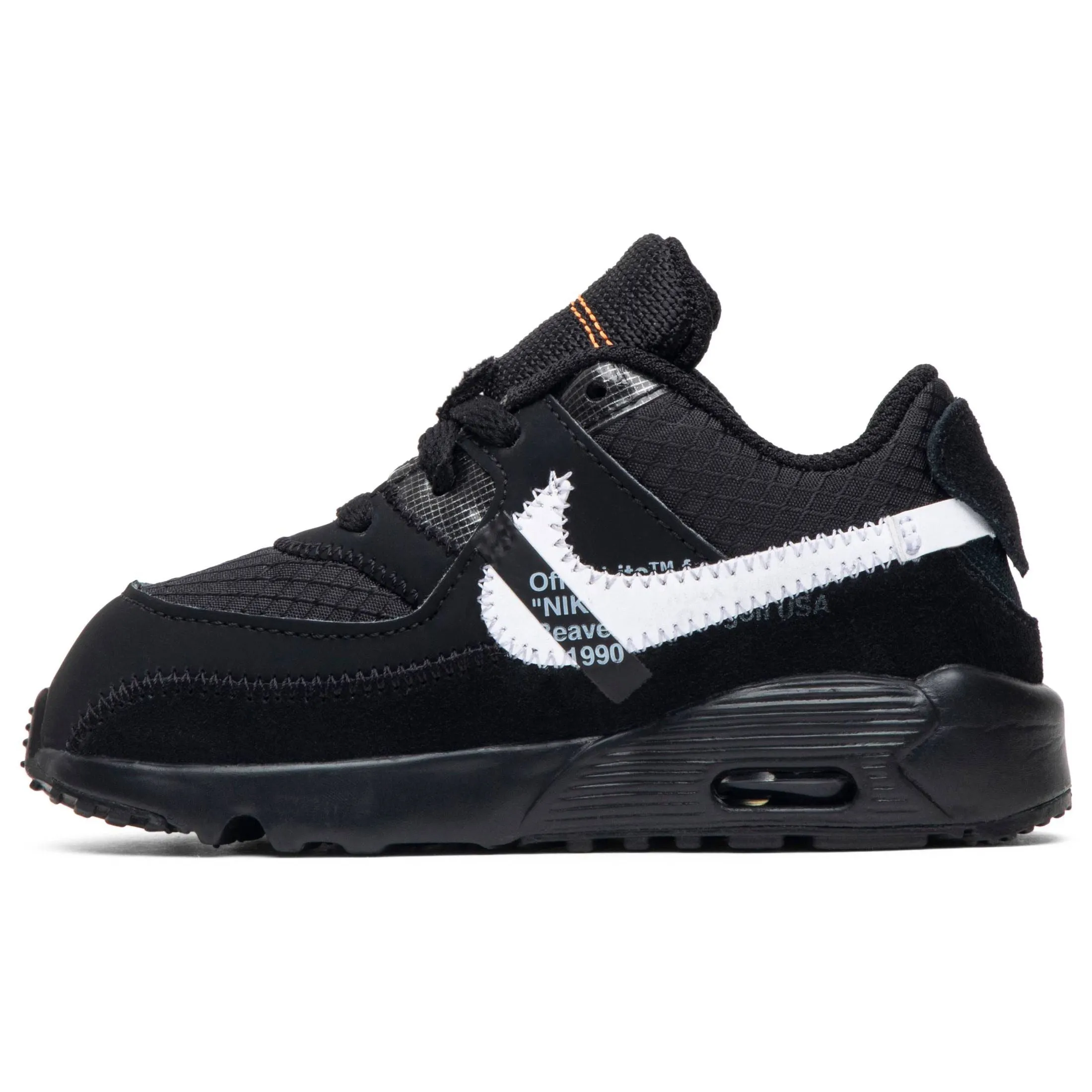 nike air max 90 off-white black white (td)