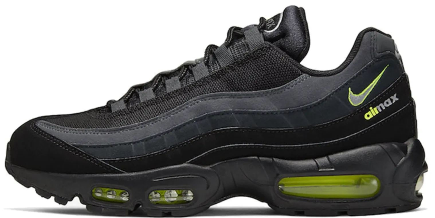 NIKE AIR MAX 95 RETRO LOGO BLACK GREY VOLT