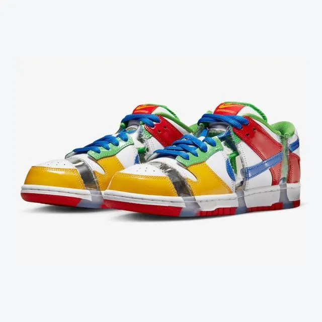 Nike dunk low sb (sandy bodecker/ white/ hyper royal/ mean green/ multicolor) men us 8-13 fd8777-100