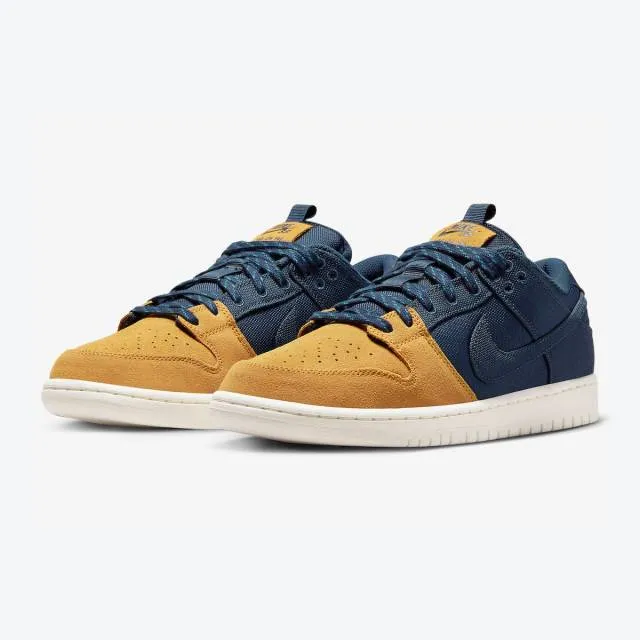 Nike sb dunk low (midnight navy desert ochre/ sail green/ abyss black/ white) men us 8-13 dx6775-400