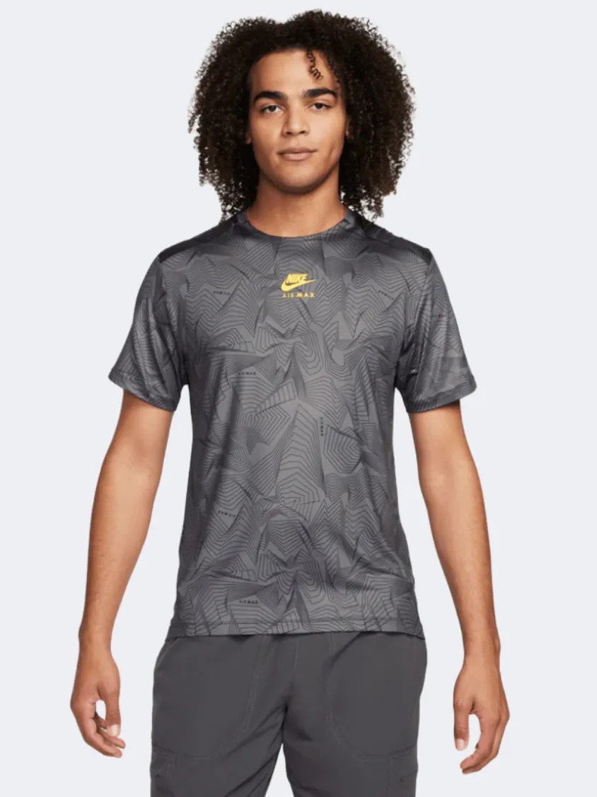 Nike Sportswear Air Max Men Lifestyle T-Shirt Grey/Opti Yellow