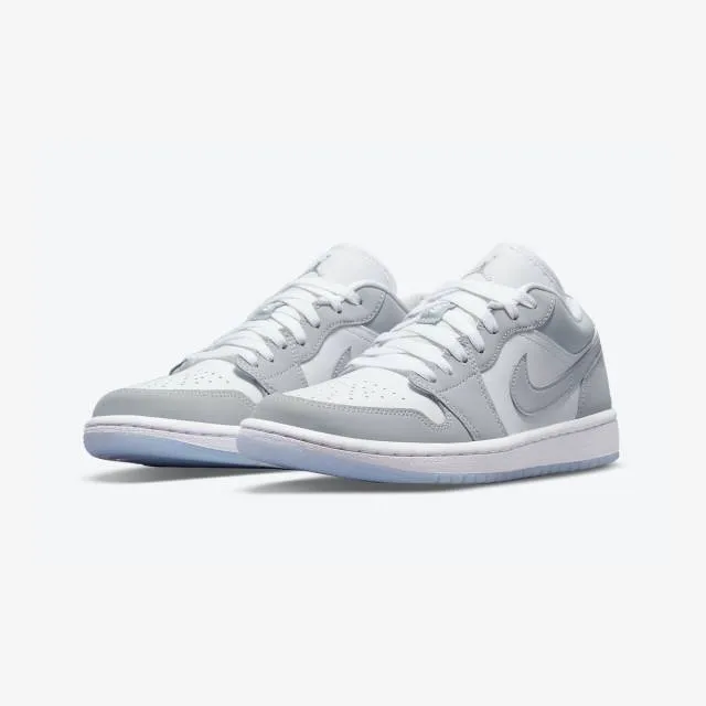 Nike women's air jordan 1 low (white wolf grey/ white/ wolf grey/ aluminum) sizes 5-12 dc0774-105