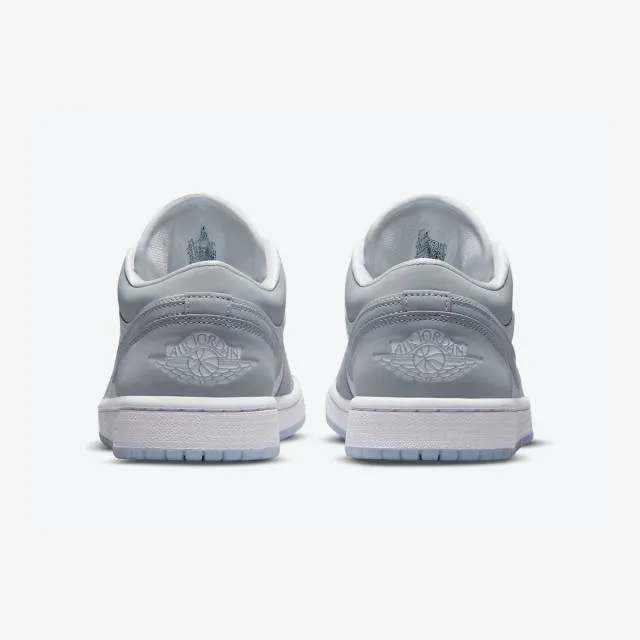 Nike women's air jordan 1 low (white wolf grey/ white/ wolf grey/ aluminum) sizes 5-12 dc0774-105