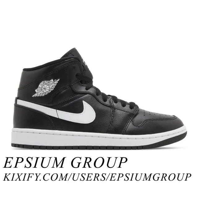 Nike women's air jordan 1 mid (black white/ black/ white/ black) sizes 5-12 dv0991-001