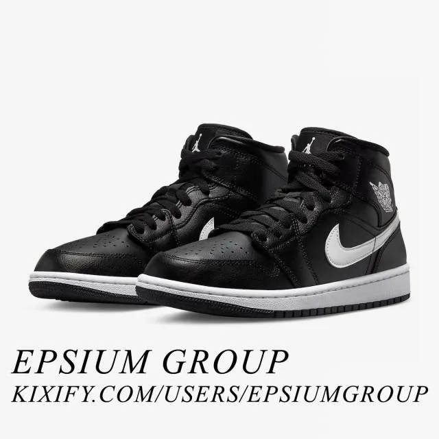 Nike women's air jordan 1 mid (black white/ black/ white/ black) sizes 5-12 dv0991-001