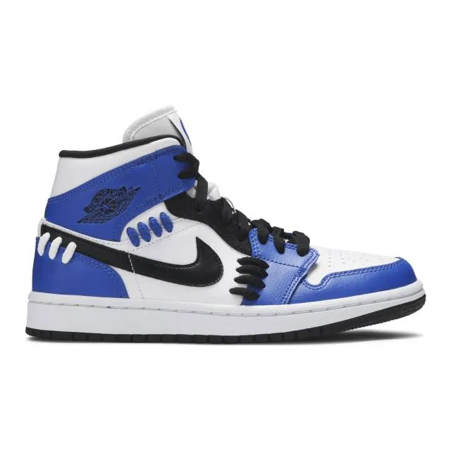 Nike women's air jordan 1 mid (sisterhood/ game royal/ black/ white) sizes 6-10 cv0152-401