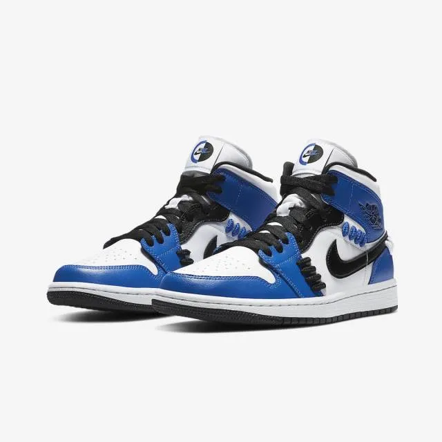 Nike women's air jordan 1 mid (sisterhood/ game royal/ black/ white) sizes 6-10 cv0152-401