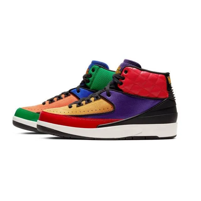 Nike women's air jordan 2 (multi-color/ black/ red/ purple) sizes 6-10 ct6244-600