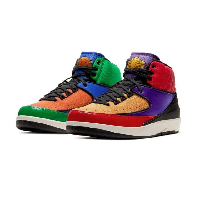 Nike women's air jordan 2 (multi-color/ black/ red/ purple) sizes 6-10 ct6244-600