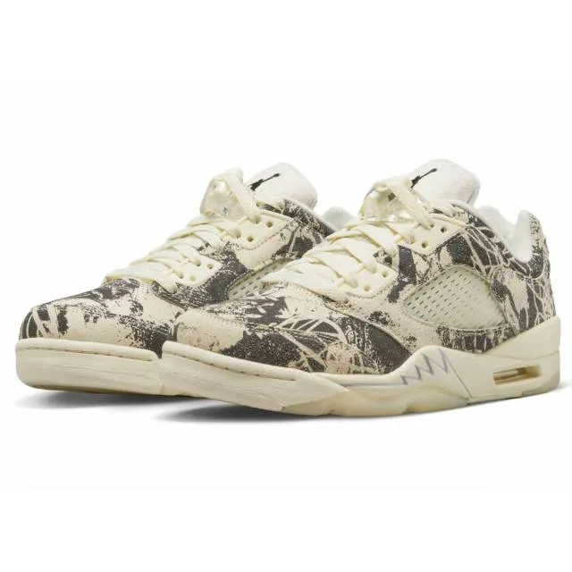 Nike women's air jordan 5 retro low (expression/ coconut milk/ black/ white) sizes 5-12 da8016-100