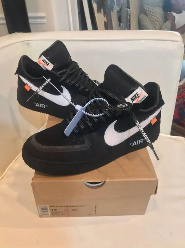 Off white x nike air force 1 black