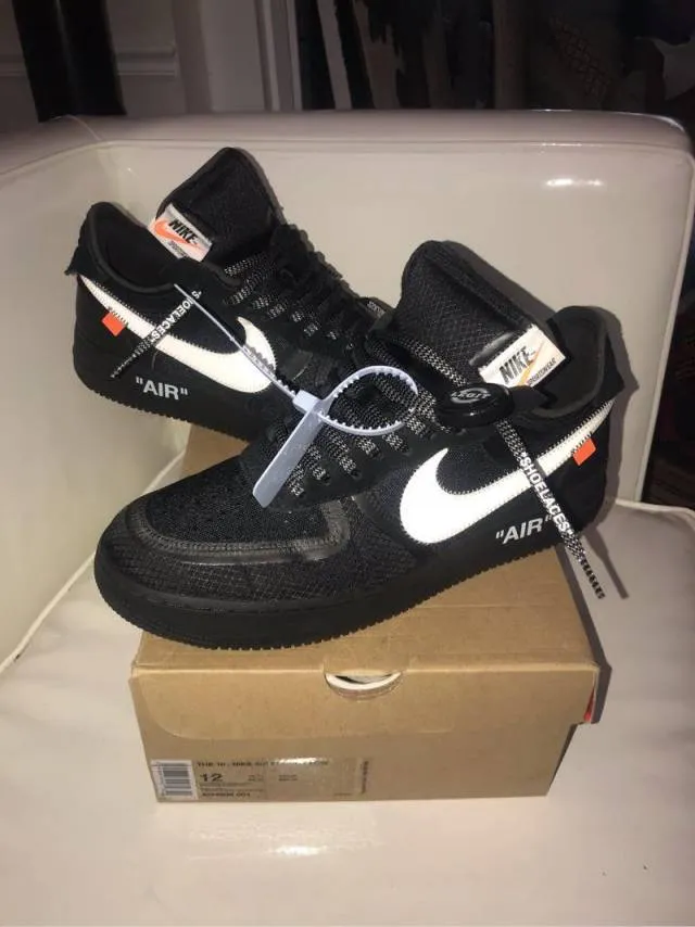 Off white x nike air force 1 black