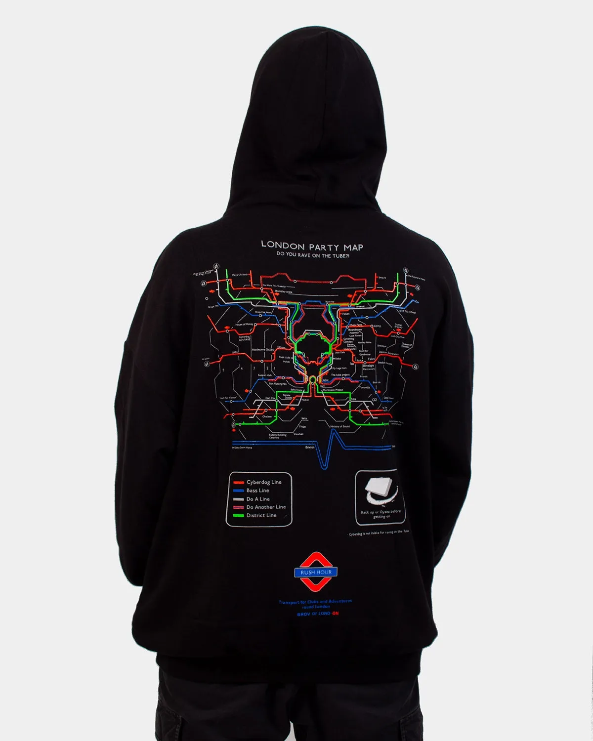 OVERSIZE PARTY MAP HOODIE