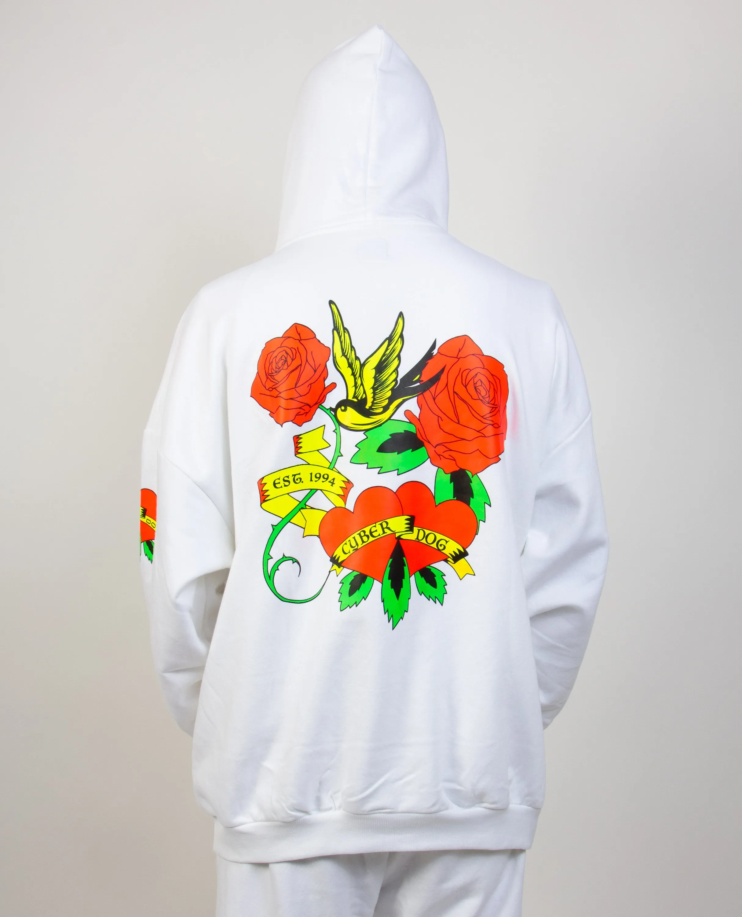 OVERSIZE TATTOO ROSE HOODIE