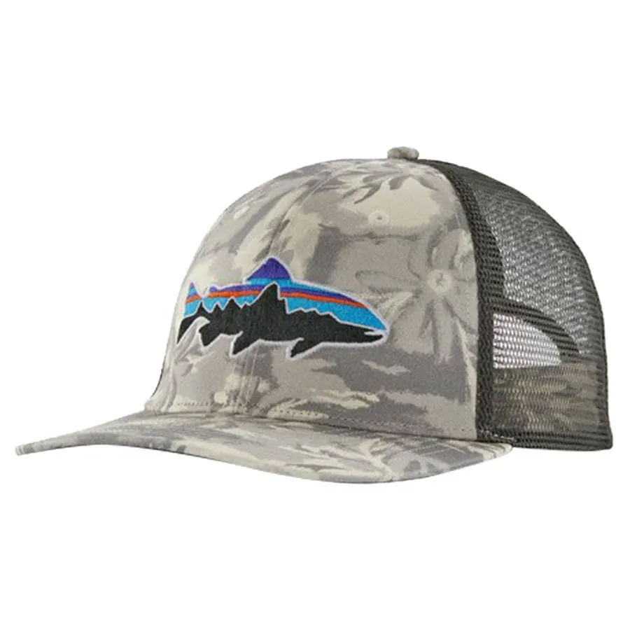 Patagonia Men's Fitz Roy Trout Trucker Hat - Cliffs and Waves Natural - One Size Fits All