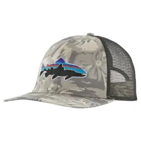 Patagonia Men's Fitz Roy Trout Trucker Hat - Cliffs and Waves Natural - One Size Fits All