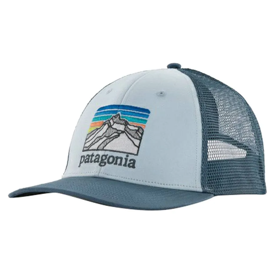 Patagonia Men's Line Logo Ridge Trucker Hat - Chilled Blue - One Size Fits All