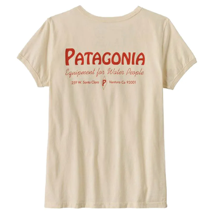 Patagonia Women's Water People Ringer Short Sleeve T-Shirt - Undyed Natural