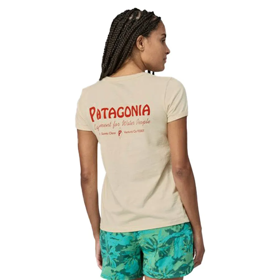 Patagonia Women's Water People Ringer Short Sleeve T-Shirt - Undyed Natural