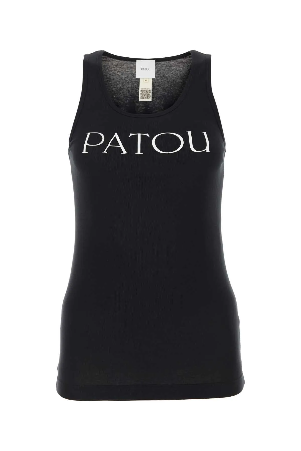 Patou Black Cotton Tank Top