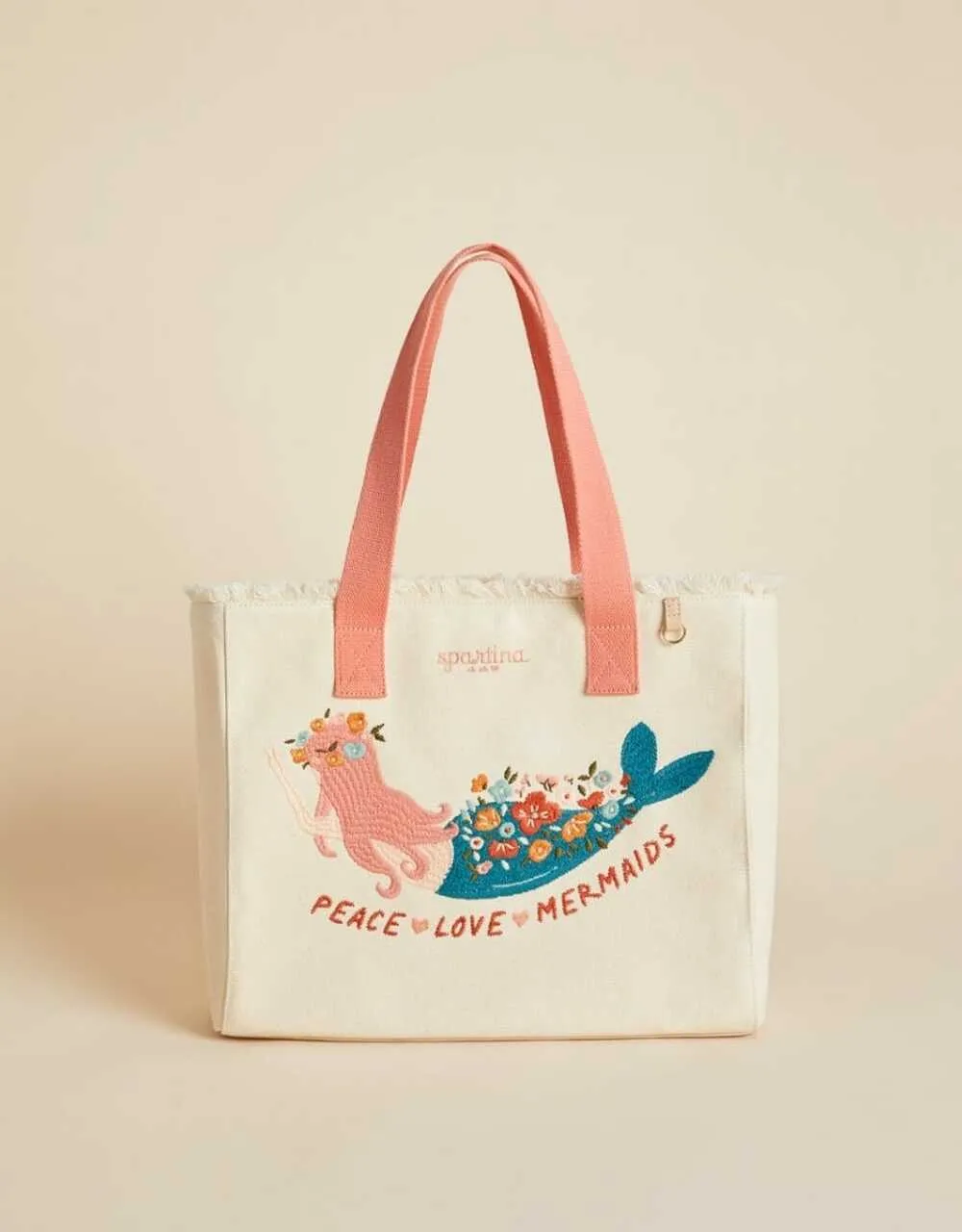 Peace Love Mermaids Beach Tote