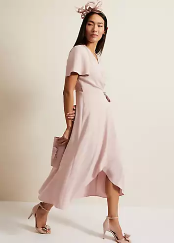 Phase Eight Julissa Frill Wrap Midi Dress | Grattan