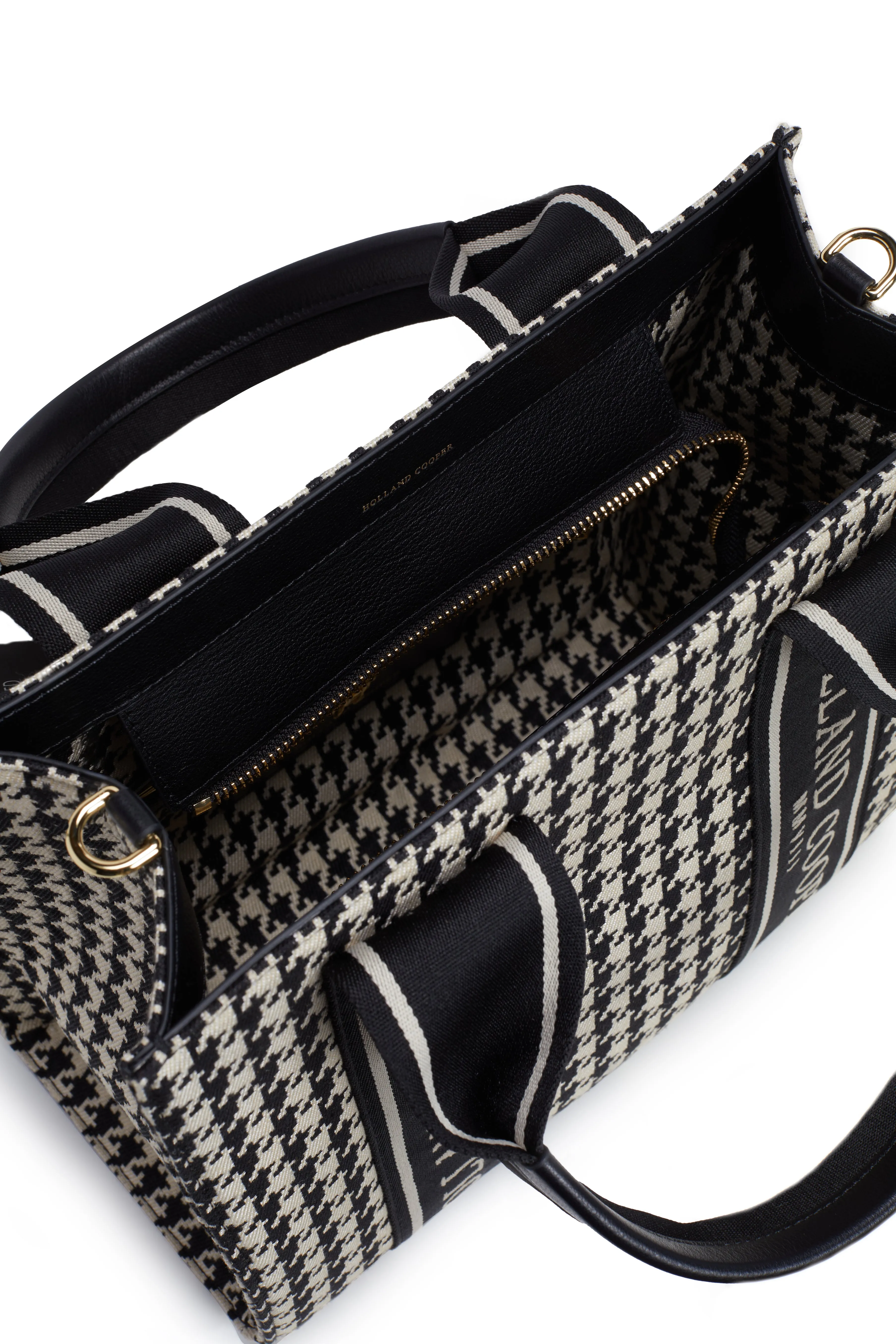 Pimlico Mini Tote (Ecru Houndstooth)