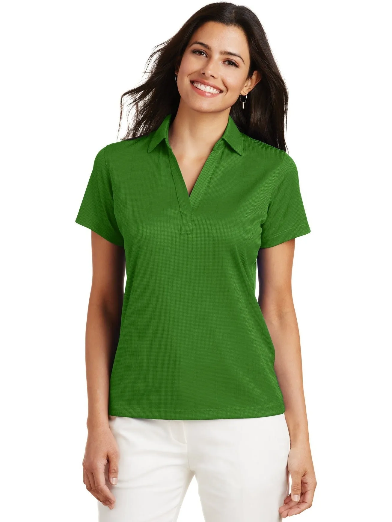 Port Authority Ladies Fine Jacquard Polo