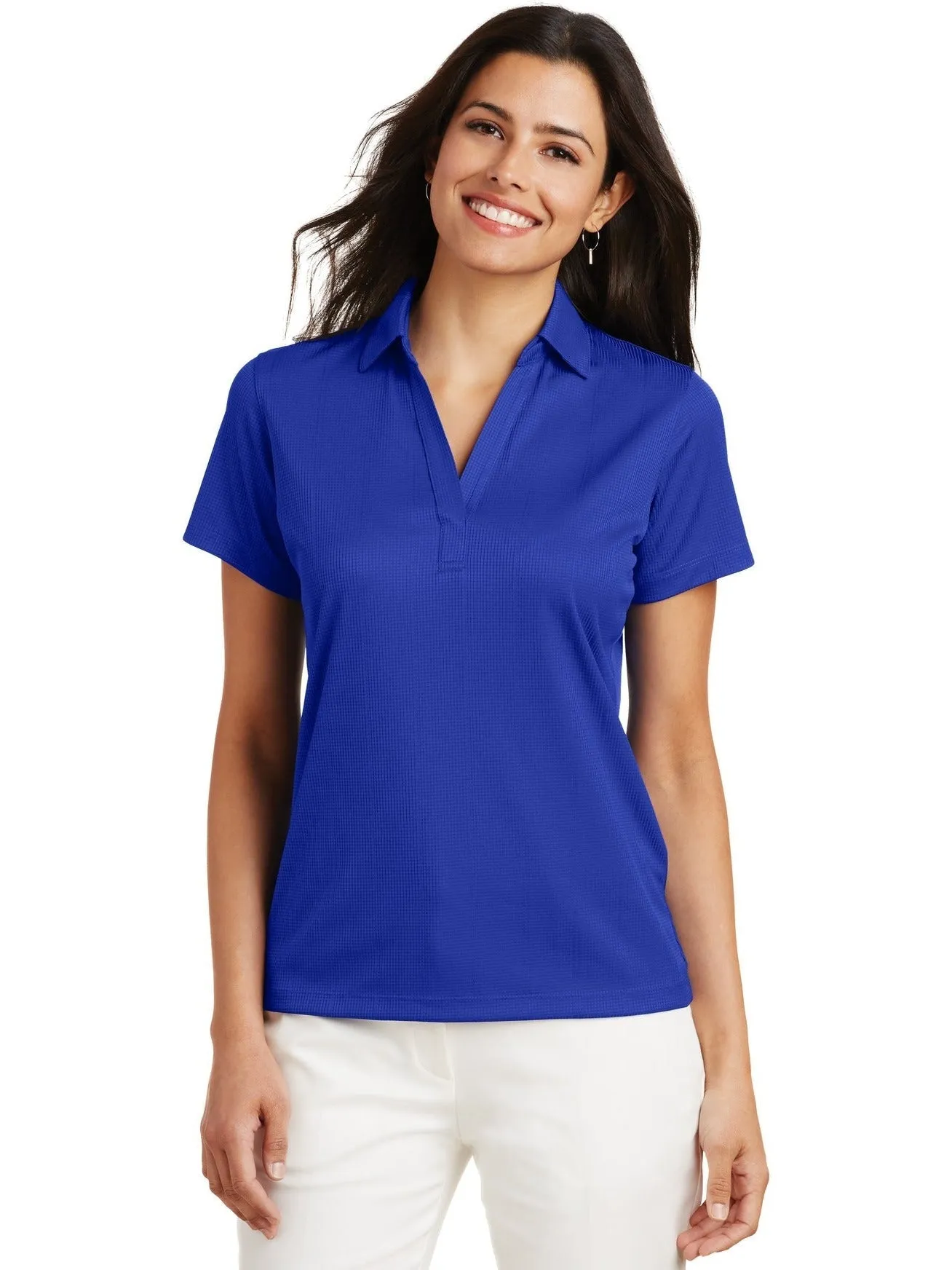 Port Authority Ladies Fine Jacquard Polo