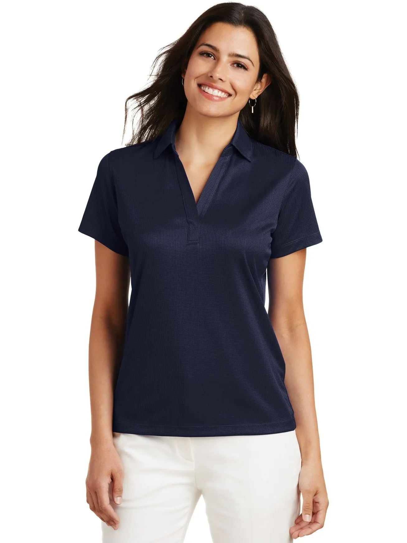 Port Authority Ladies Fine Jacquard Polo