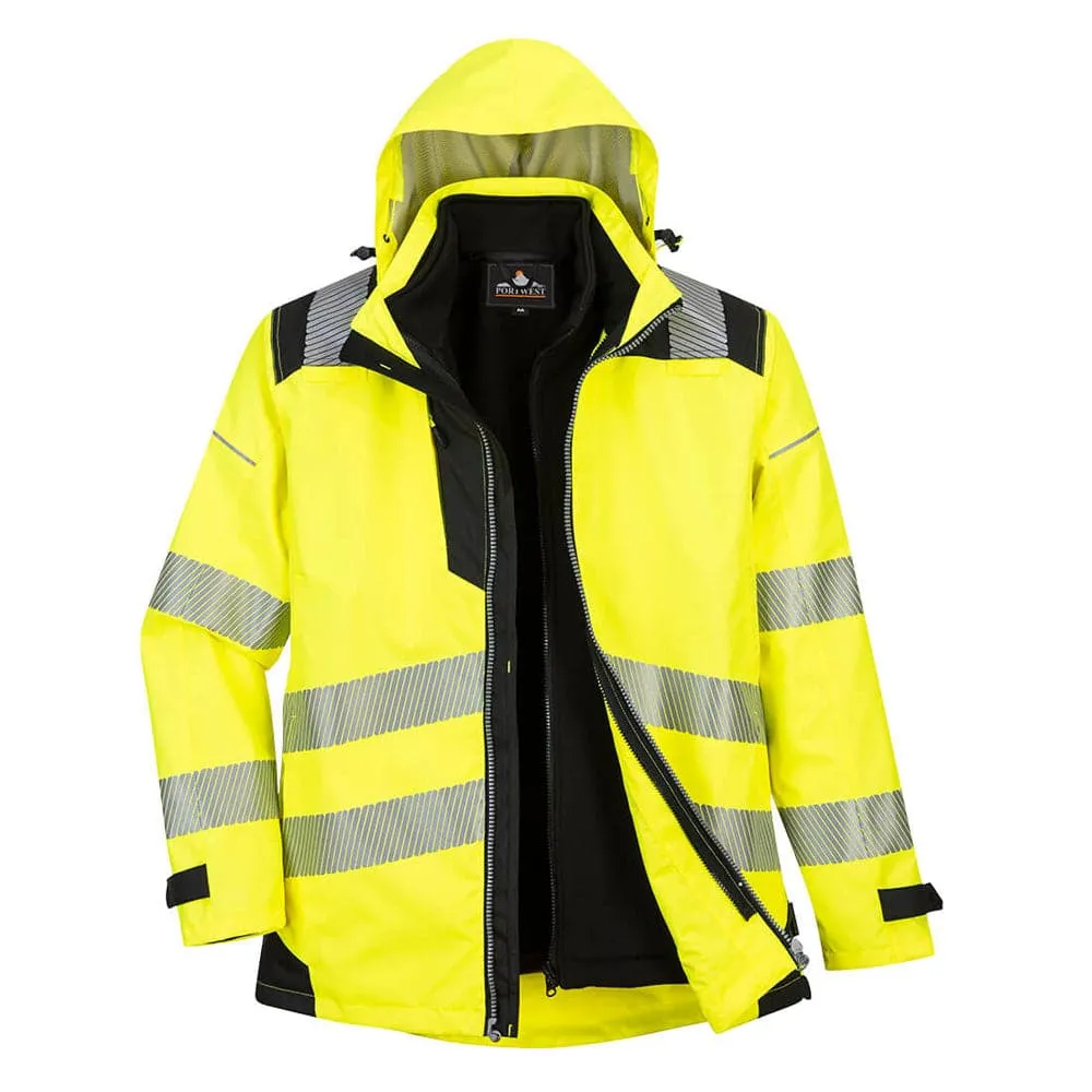 Portwest PW365 - PW3 Hi-Vis 3-in-1 Waterproof Jacket Class 3