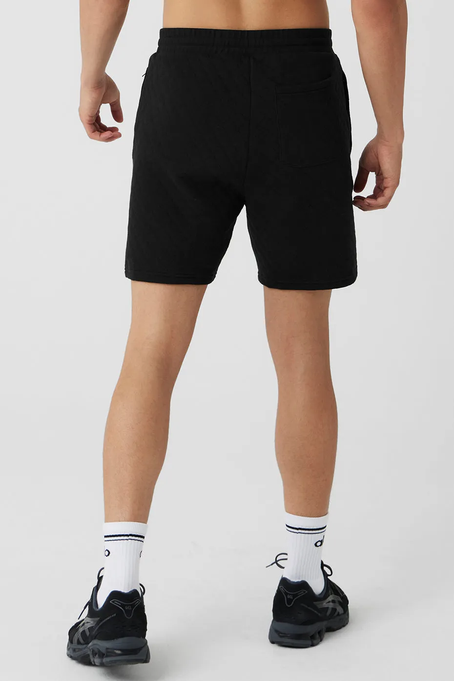 Quilted Stadium Short - Black