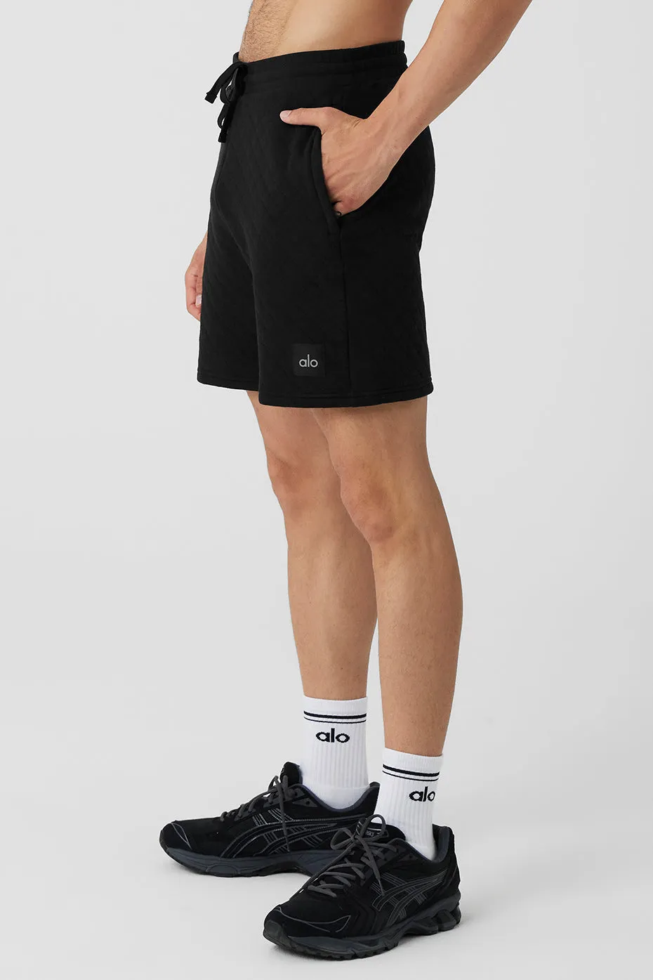 Quilted Stadium Short - Black