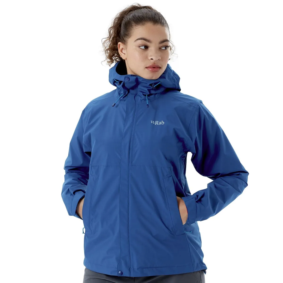 Rab Downpour Eco Waterproof Women's Jacket | Nightfall Blue