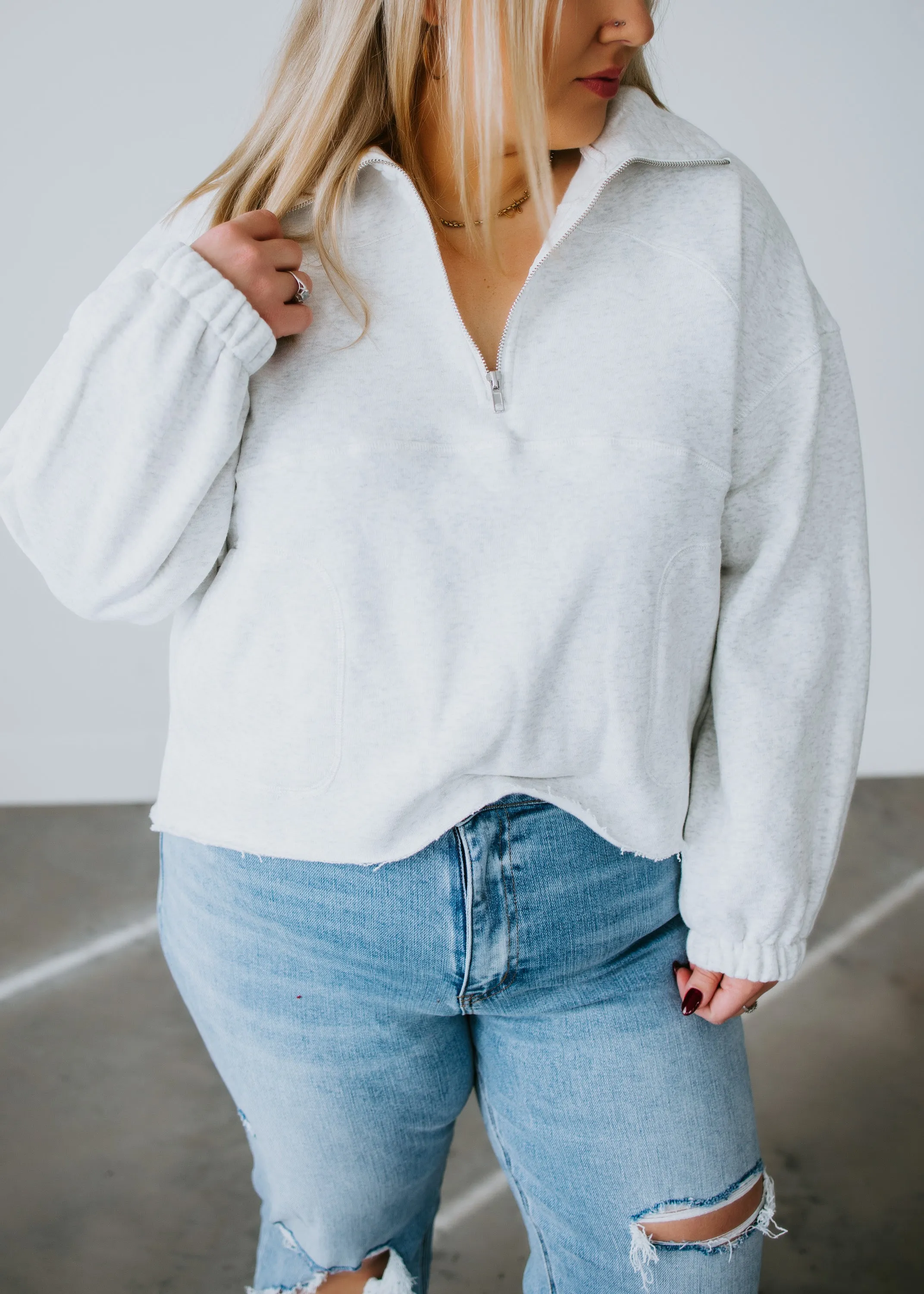 Raelynn Oversized Half-Zip Pullover