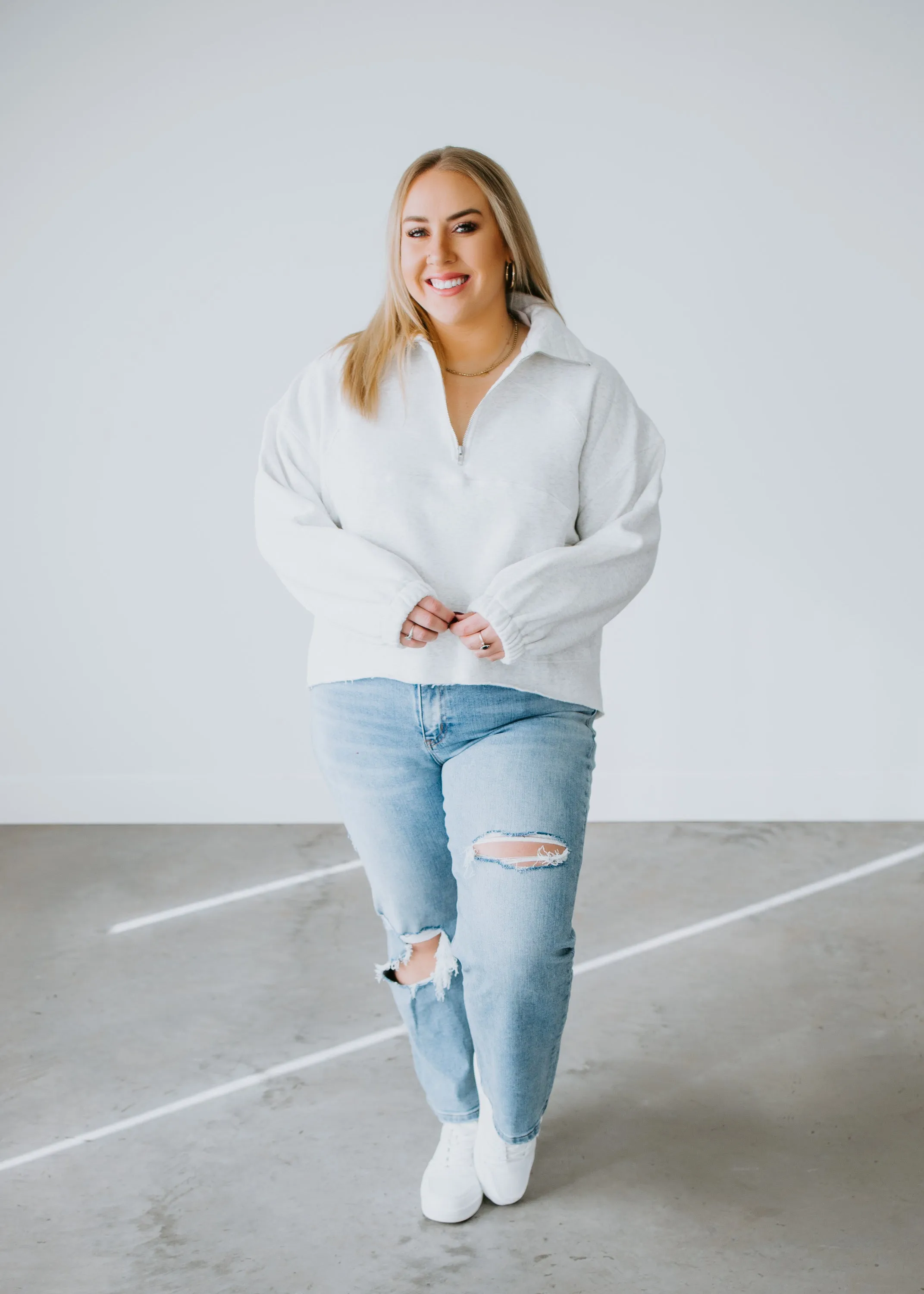 Raelynn Oversized Half-Zip Pullover