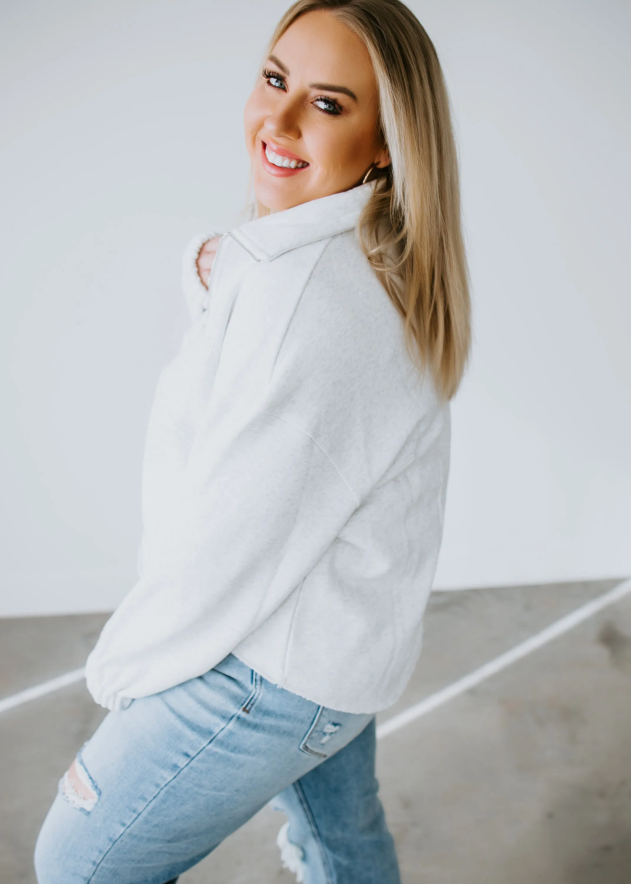 Raelynn Oversized Half-Zip Pullover