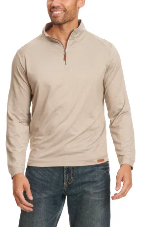 Rafter C Men's Heather Khaki 1/4 Zip Pullover