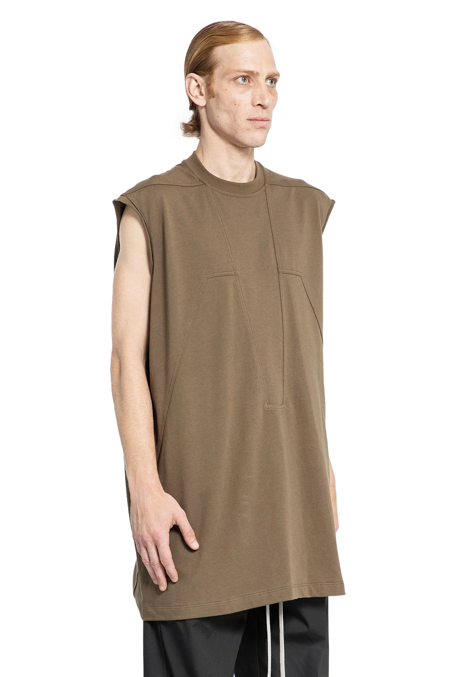 rick owens splintered tarp tank-top