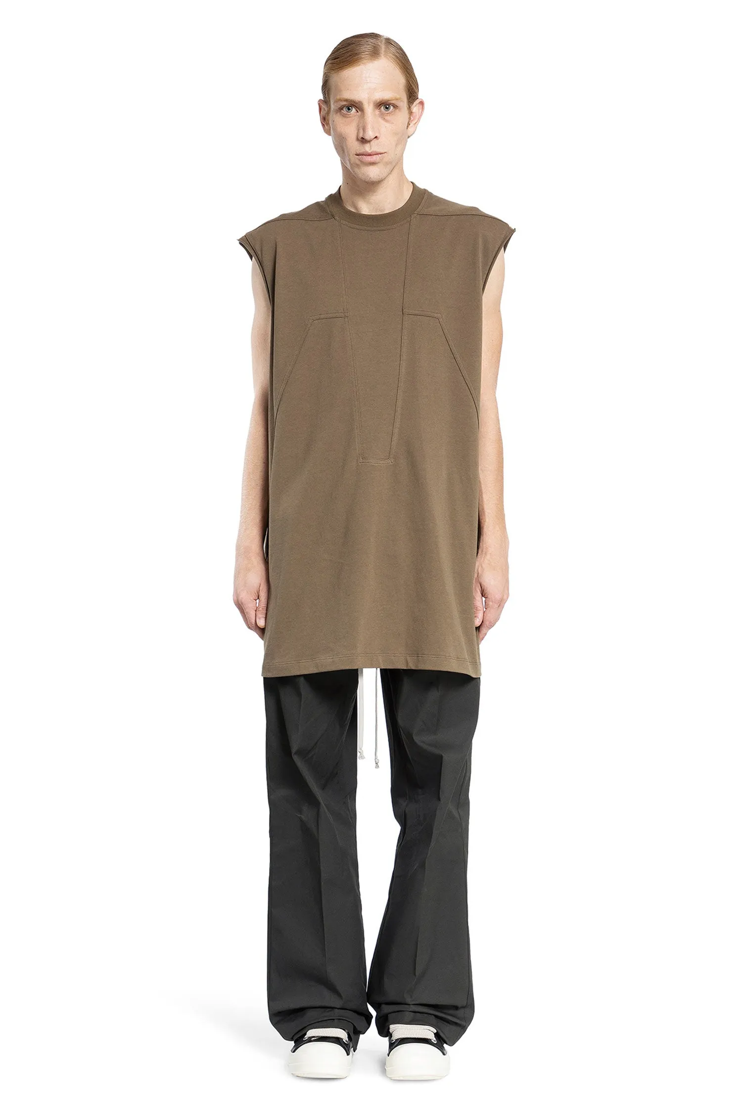 rick owens splintered tarp tank-top