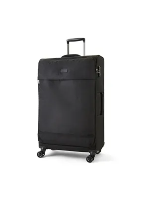 Rock TR-0264-BLK Black Soft Shell Suitcase | Holiday Shop | George at ASDA