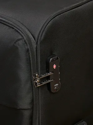 Rock TR-0264-BLK Black Soft Shell Suitcase | Holiday Shop | George at ASDA