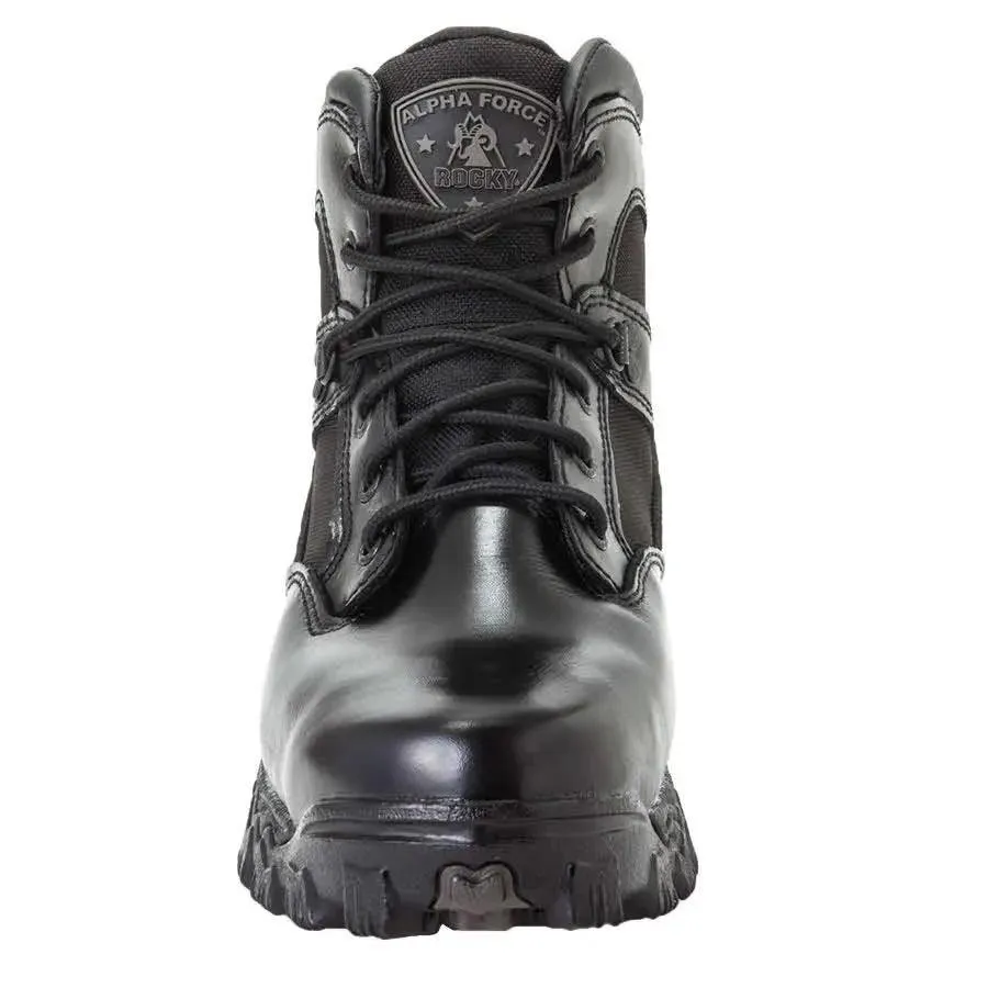 Rocky AlphaForce Waterproof 6 Inch Slip Resistant Black Duty Boot 2167